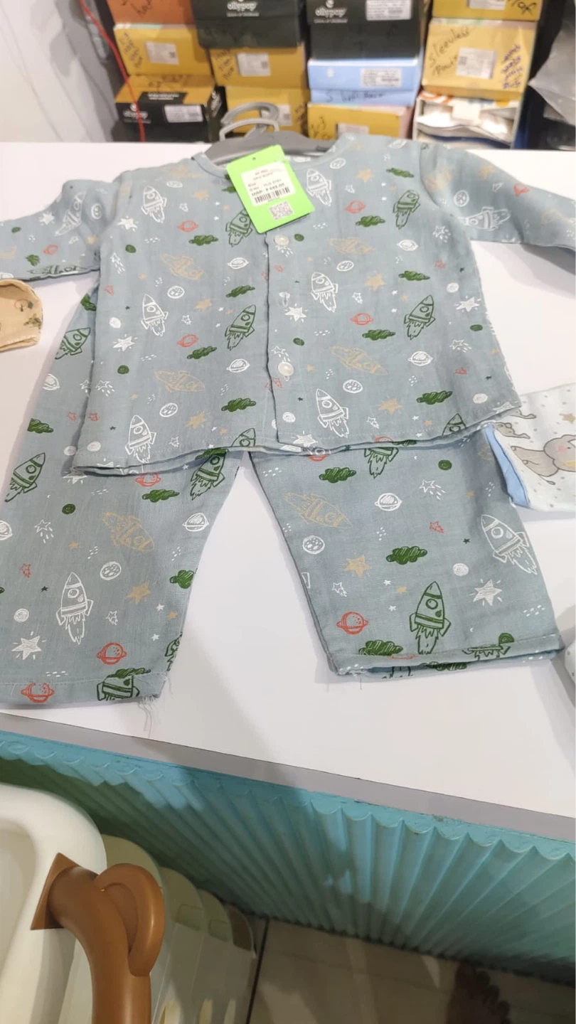 Baby Pajama Set - Space Rocket Print