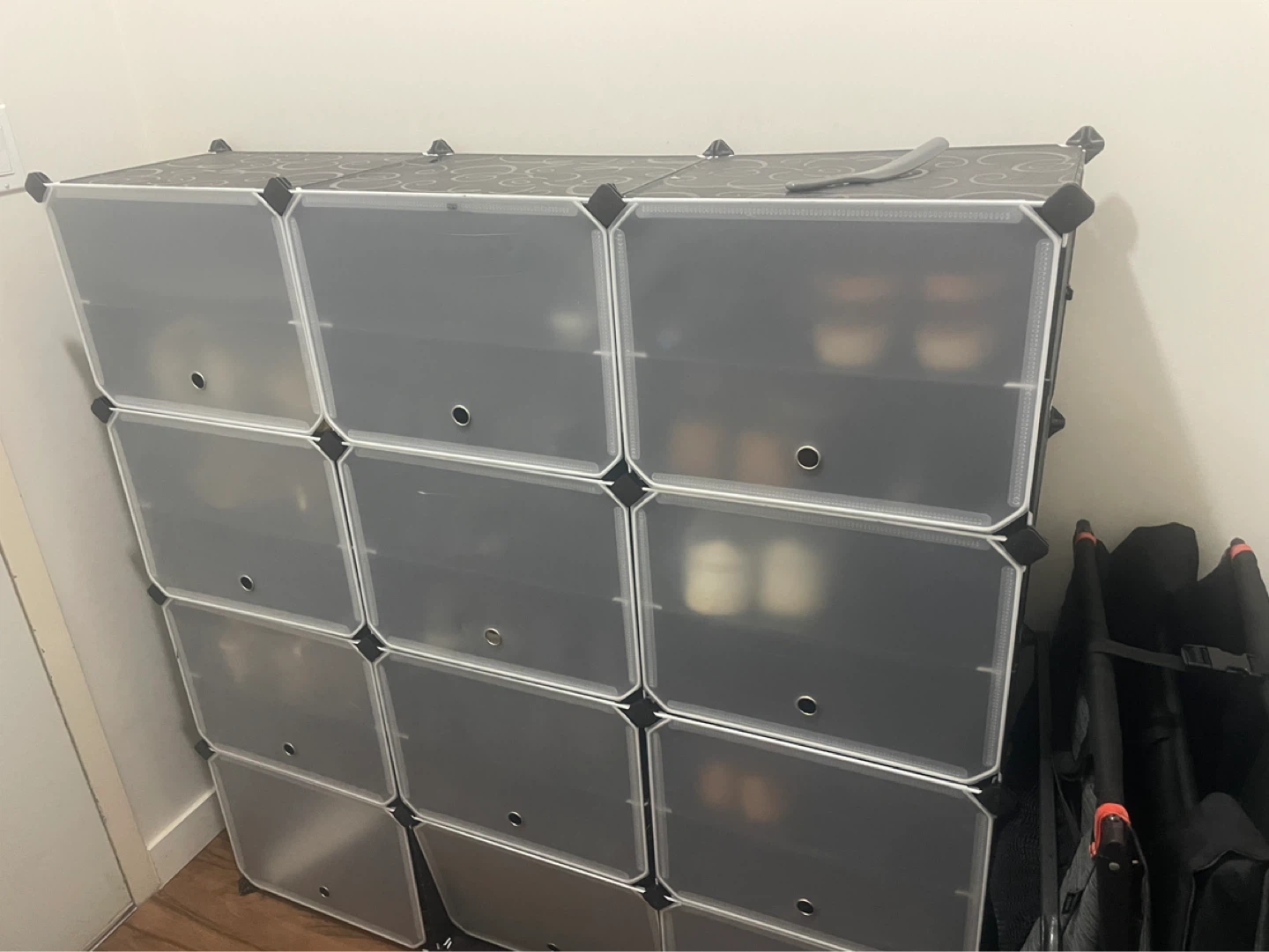 Portable Shoe Rack, Shoe Storage Organizer with Door