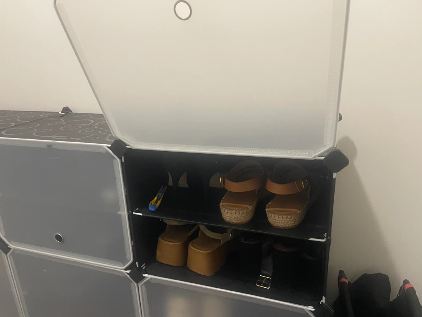 Portable Shoe Rack, Shoe Storage Organizer with Door - photo 2