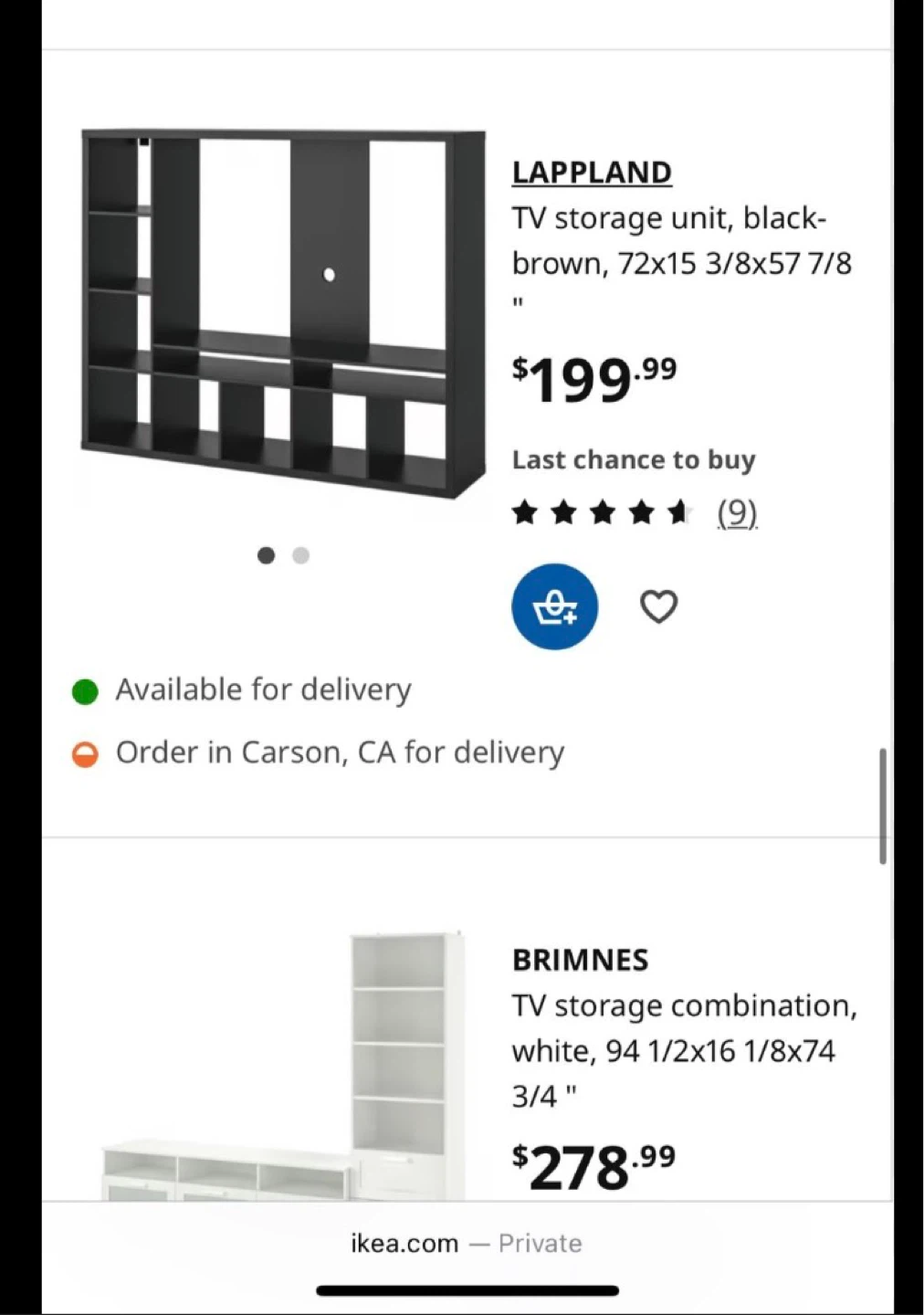 Ikea Lappland TV Storage Unit - White - photo 4