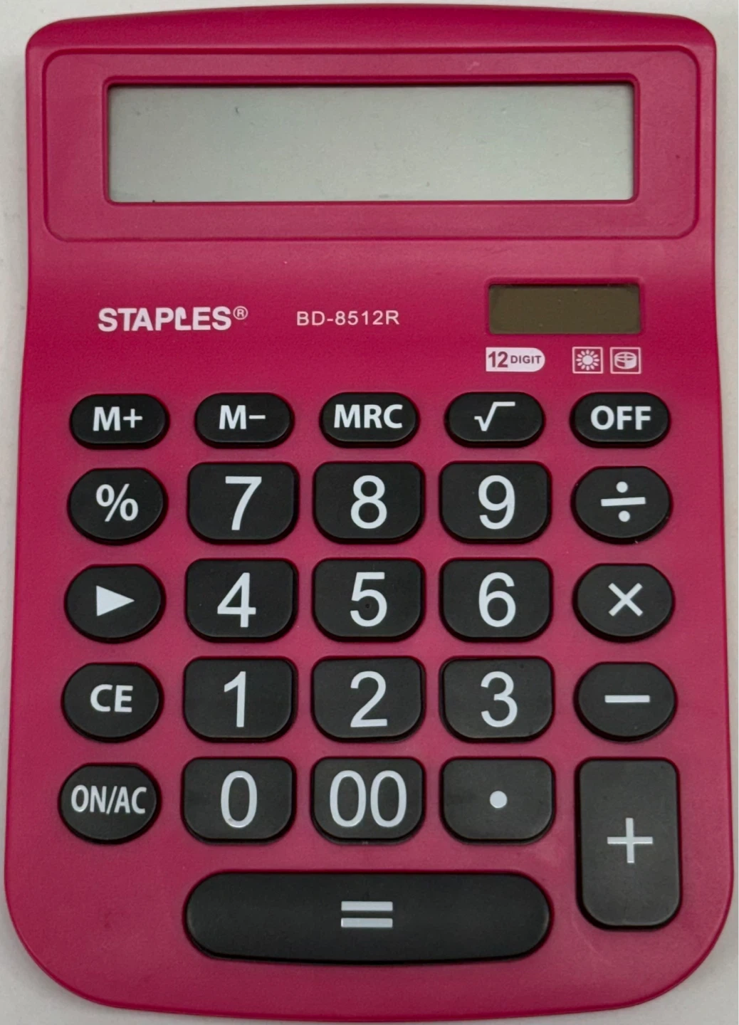 New Pink Staples Solar Calculator