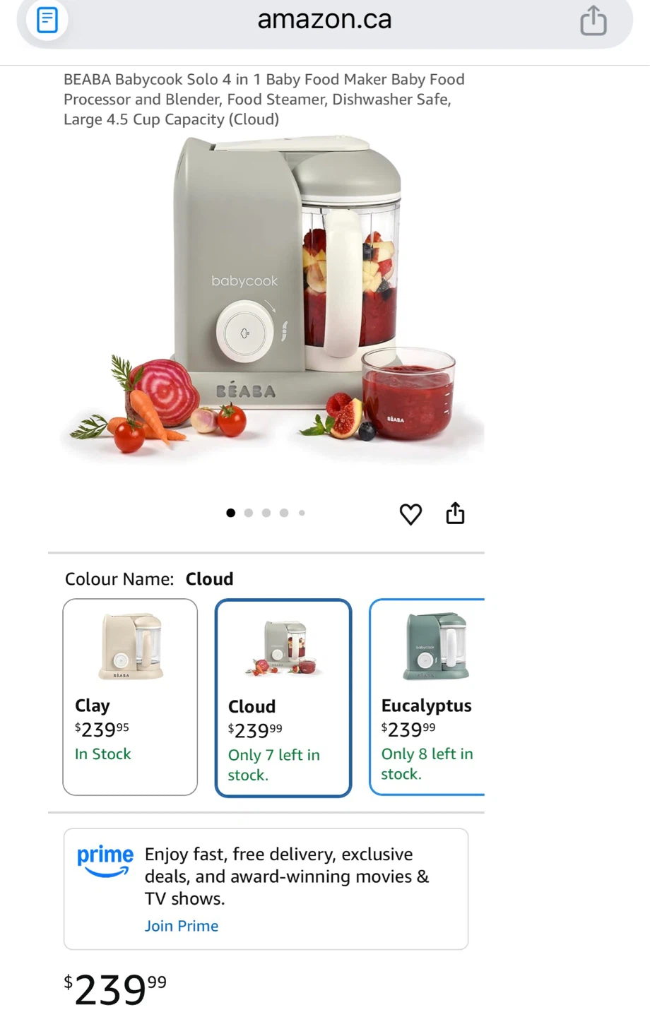 BEABA Babycook Solo Baby Food Maker