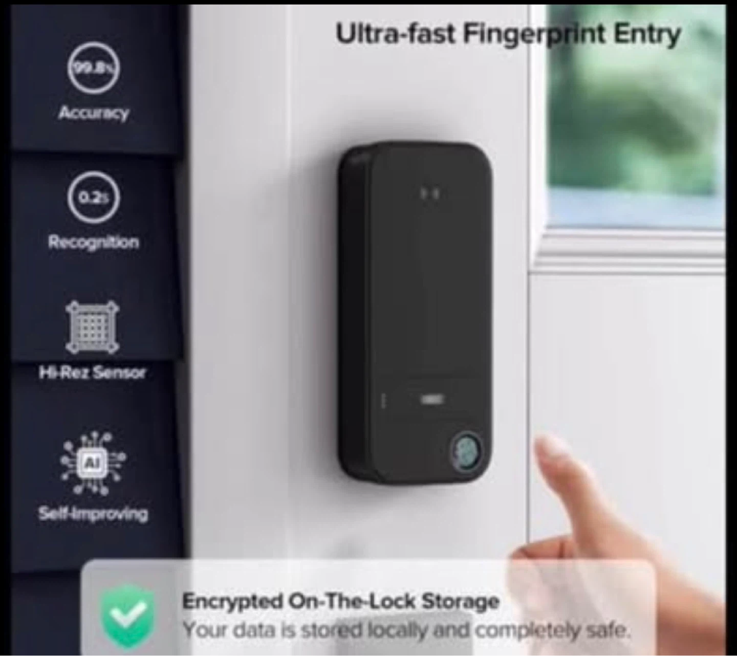 Level Lock+ Smart Keyless Entry Lock with Fingerprint - photo 5