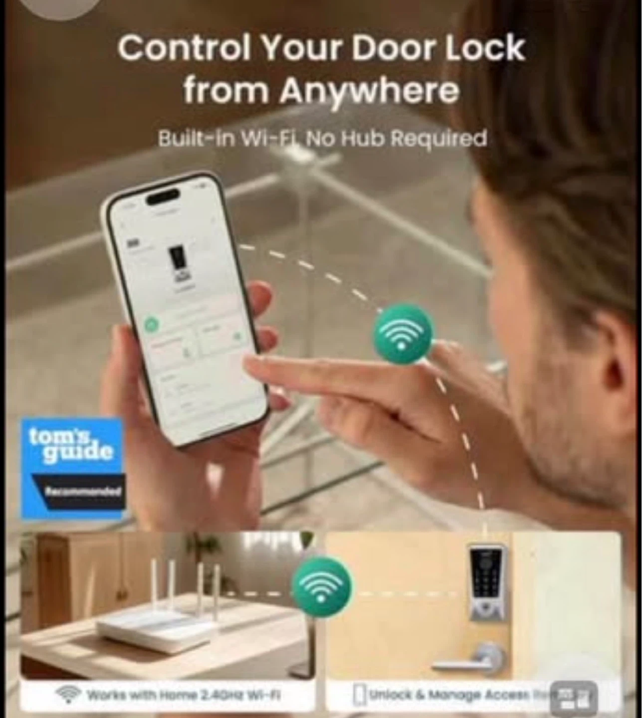 DESLAC Smart Door Lock with Fingerprint and Wi-Fi - photo 2