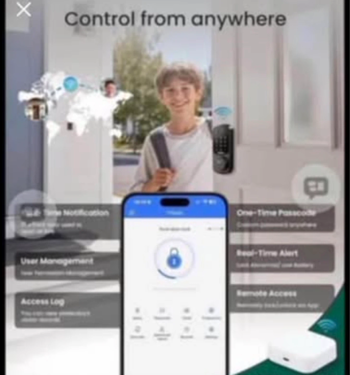 DESLOC Smart Lock B200 WiFi Version, Fingerprint Keyless - photo 3