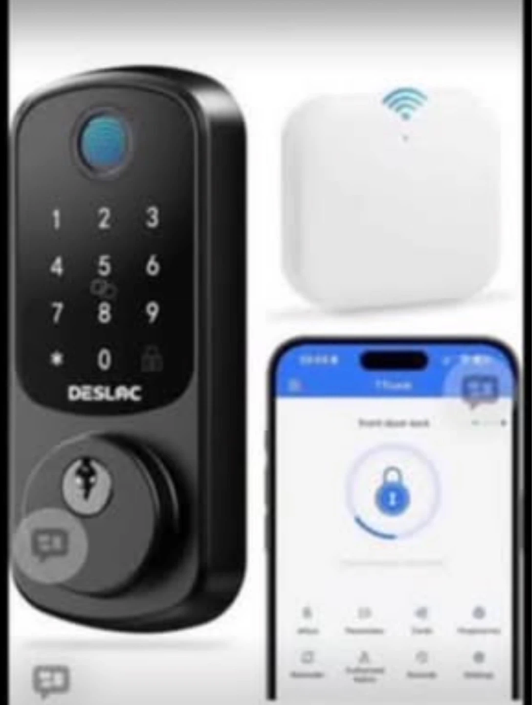 DESLOC Smart Lock B200 WiFi Version, Fingerprint Keyless