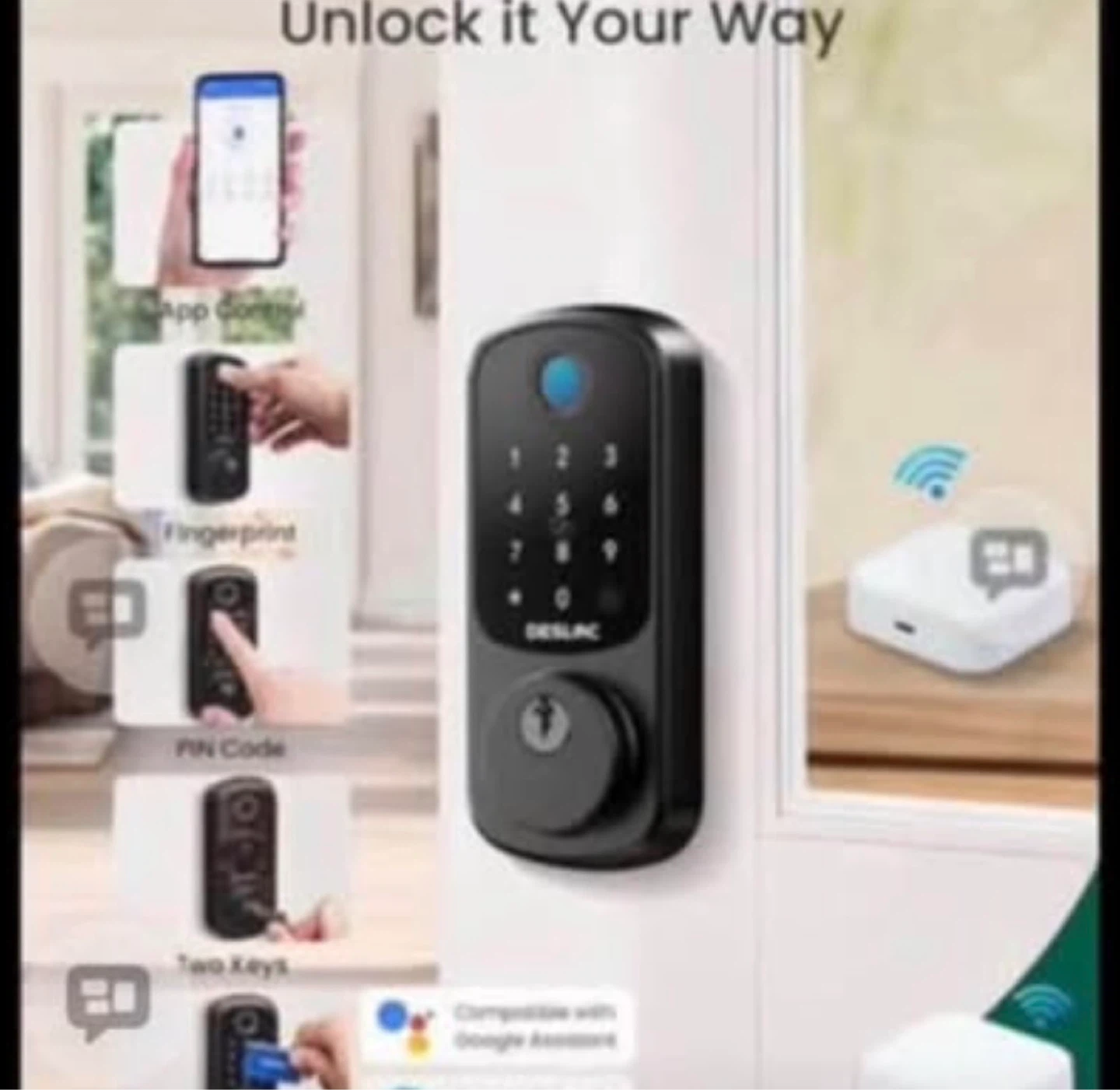 DESLOC Smart Lock B200 WiFi Version, Fingerprint Keyless - photo 2