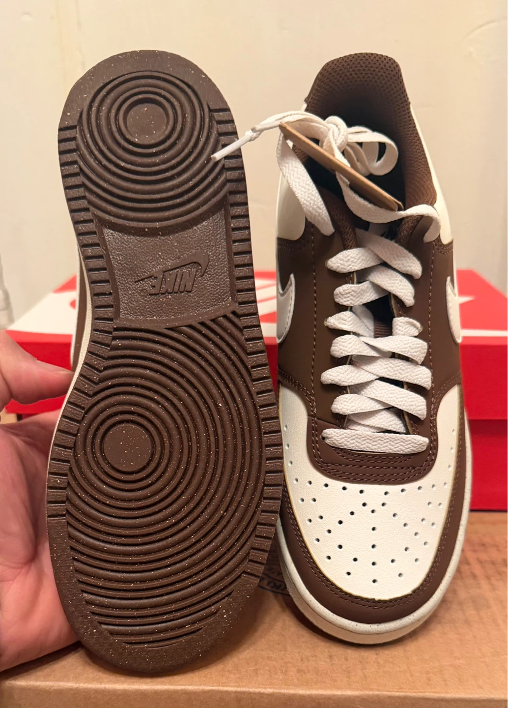Nike Court Vision Low Men's Shoes Brown White - photo 5