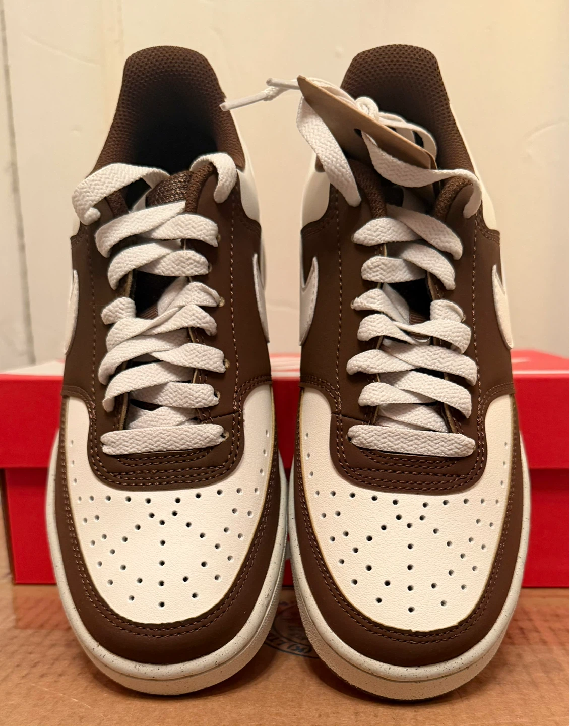Nike Court Vision Low Men's Shoes Brown White - photo 4