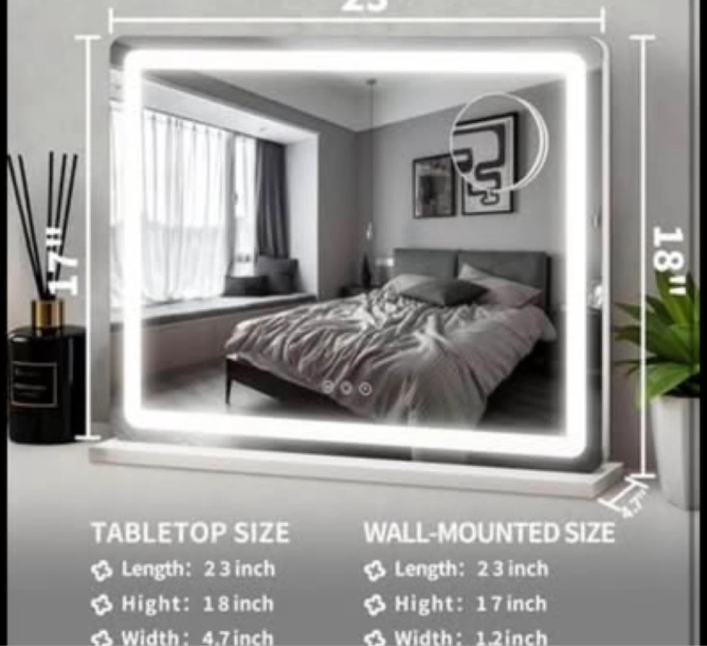 Lighted Vanity Mirror with 10X Magnification - photo 3