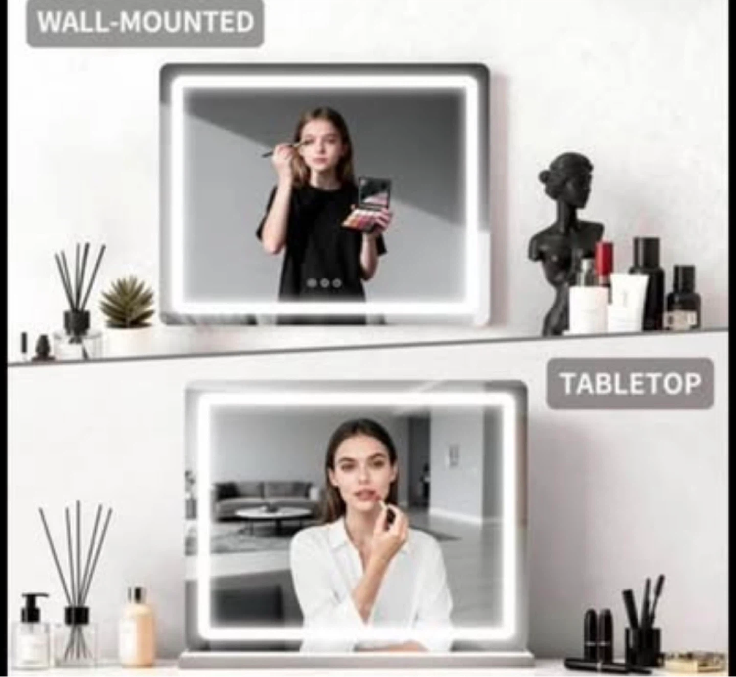 Lighted Vanity Mirror with 10X Magnification