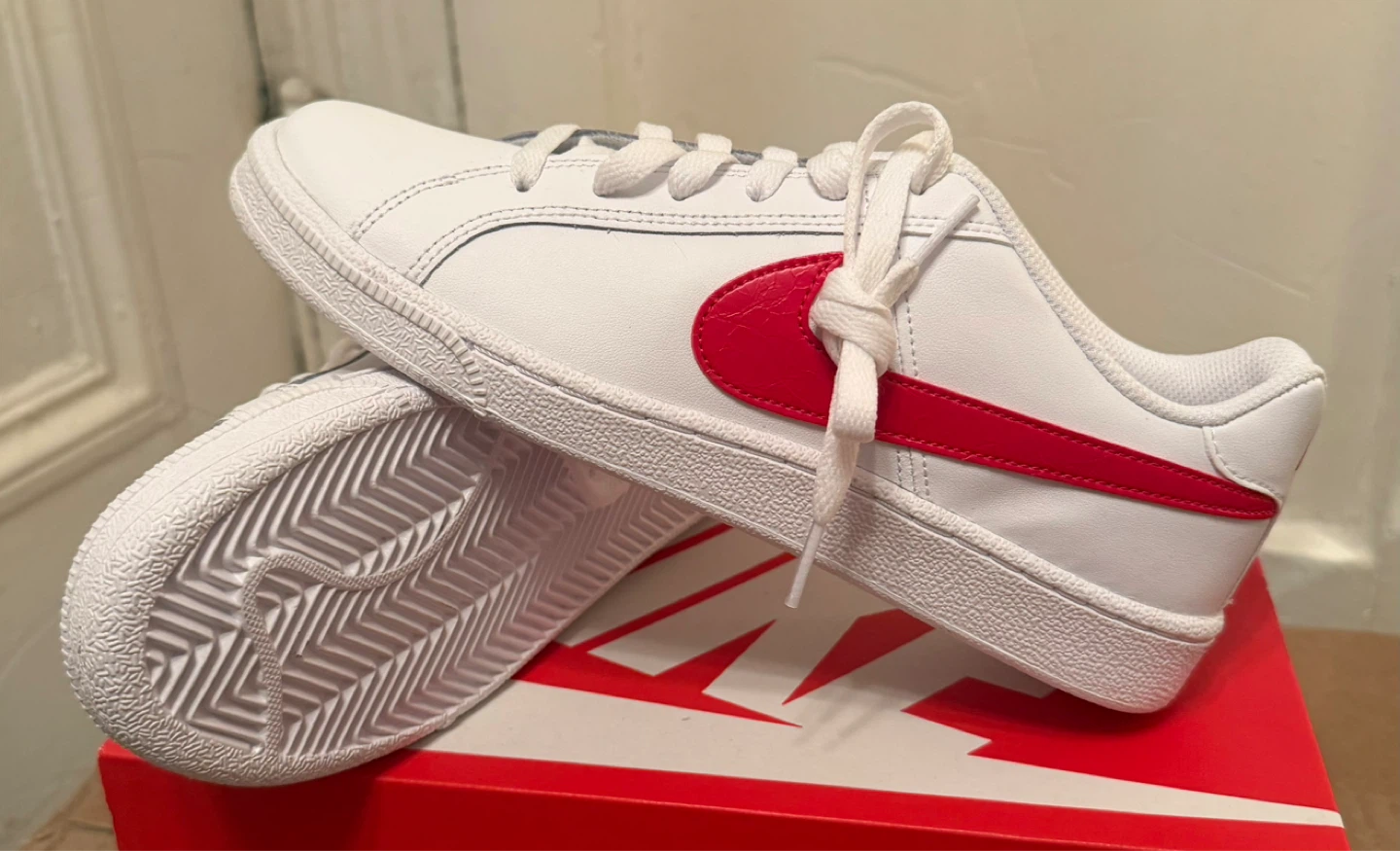 Nike Court Royale 2 Low Men's Shoes White/Red Size 11 - photo 3