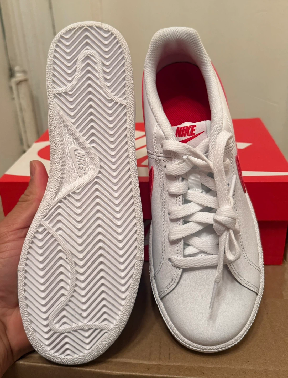Nike Court Royale 2 Low Men's Shoes White/Red Size 11 - photo 5