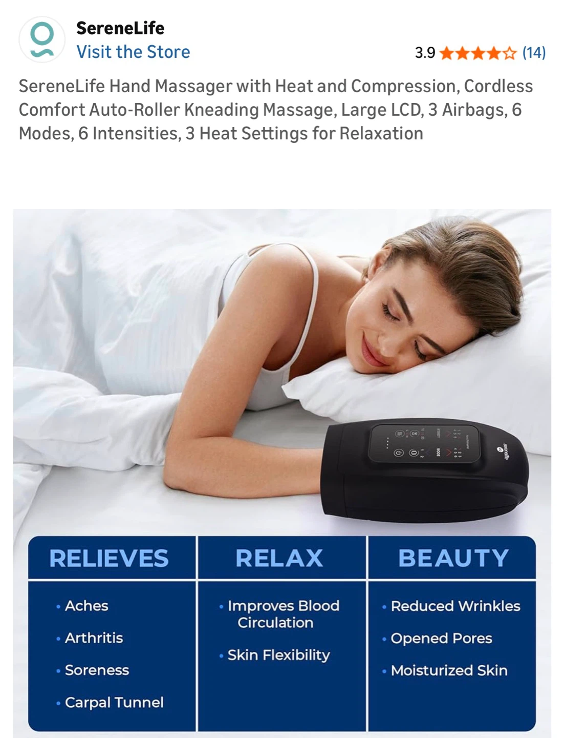 Hand Massager with Heat - Rechargeable