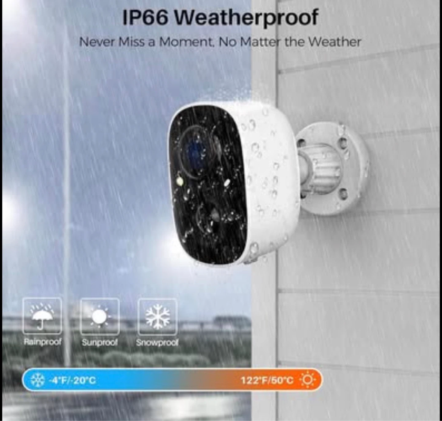 Wireless Security Camera - 1080P HD, IP66 Weatherproof - photo 2
