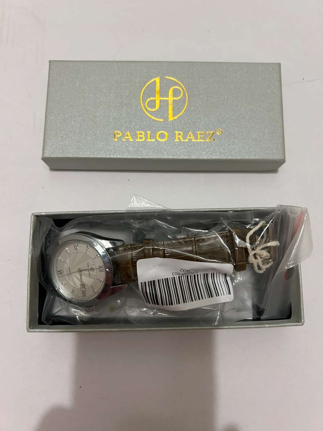 Pablo Raez Quartz Watch - PE2868 - Silver Dial/Olive Strap - photo 5