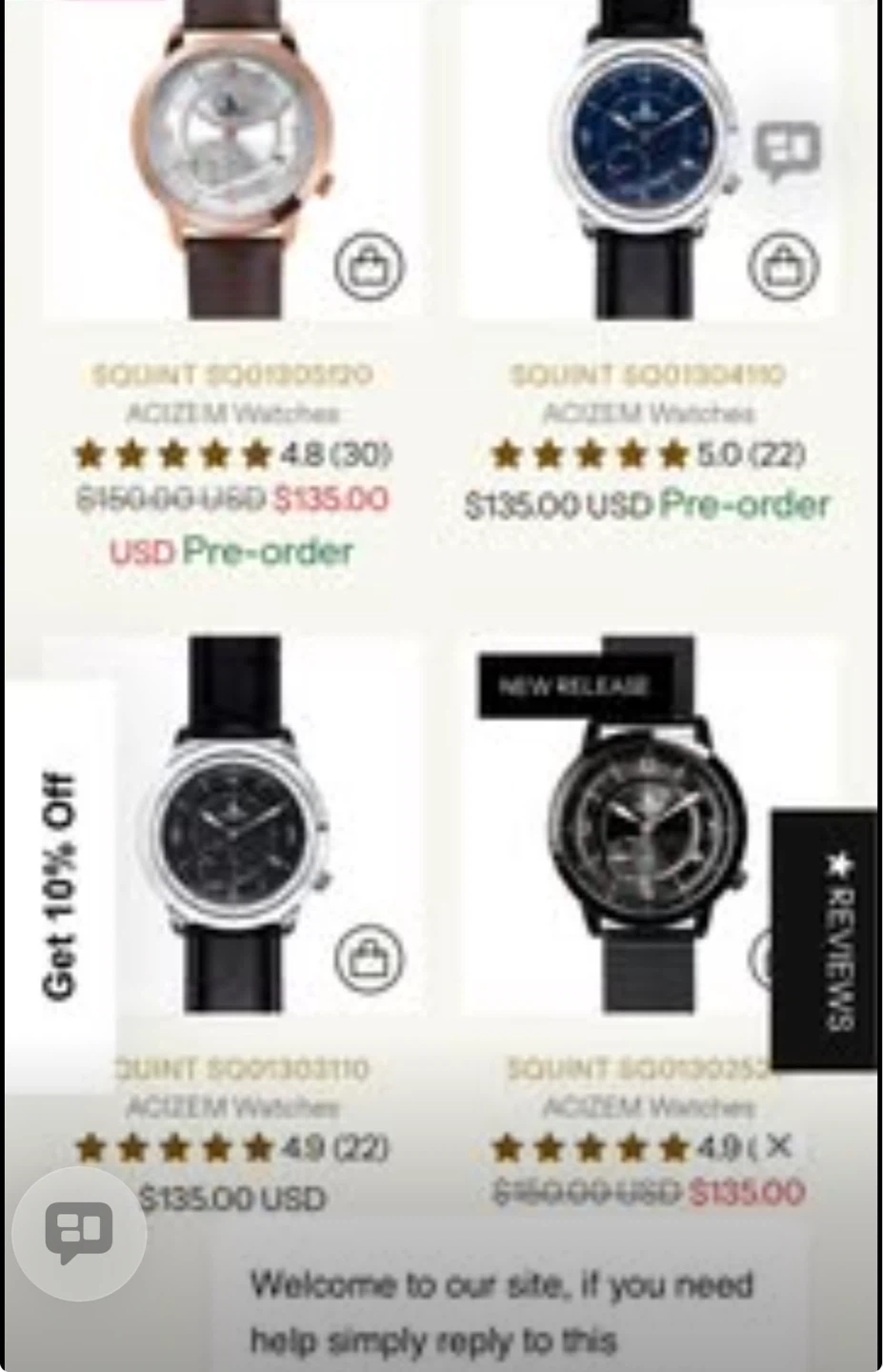 ACIZEM Men's Leather Strap Watch - photo 4