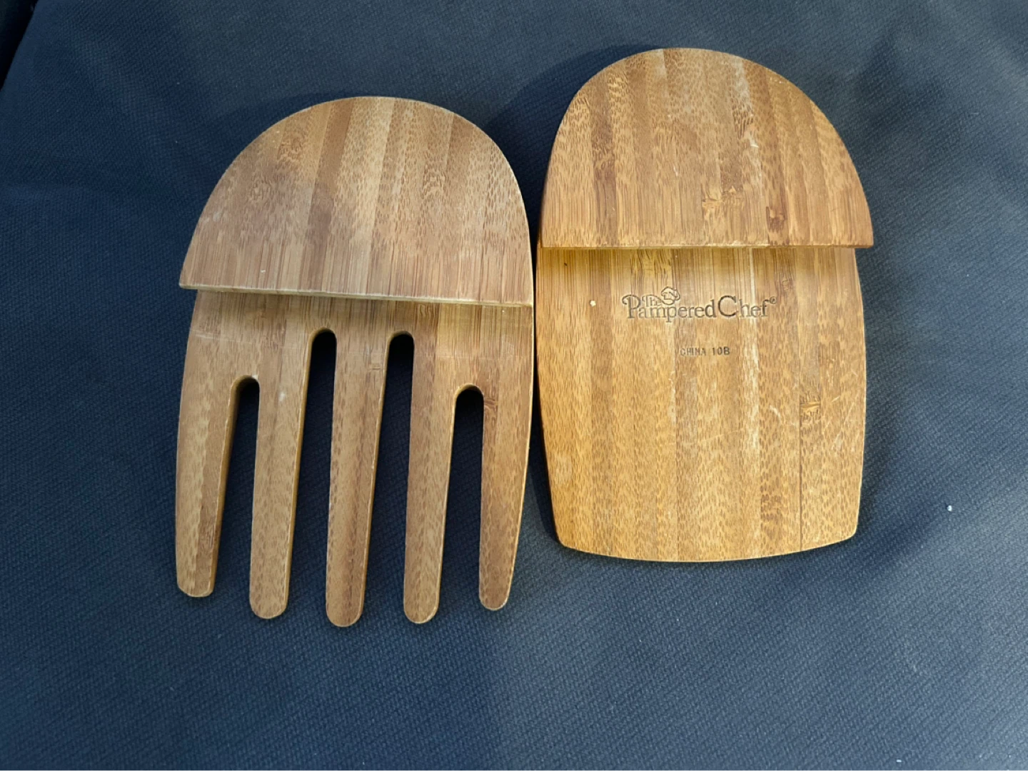 Pampered Chef salad severs-wooden