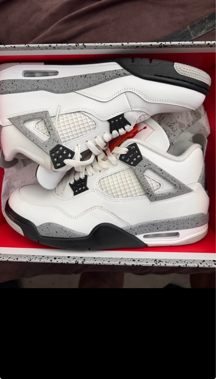 Air Jordan 4 Retro "White Cement" Men's Size 11