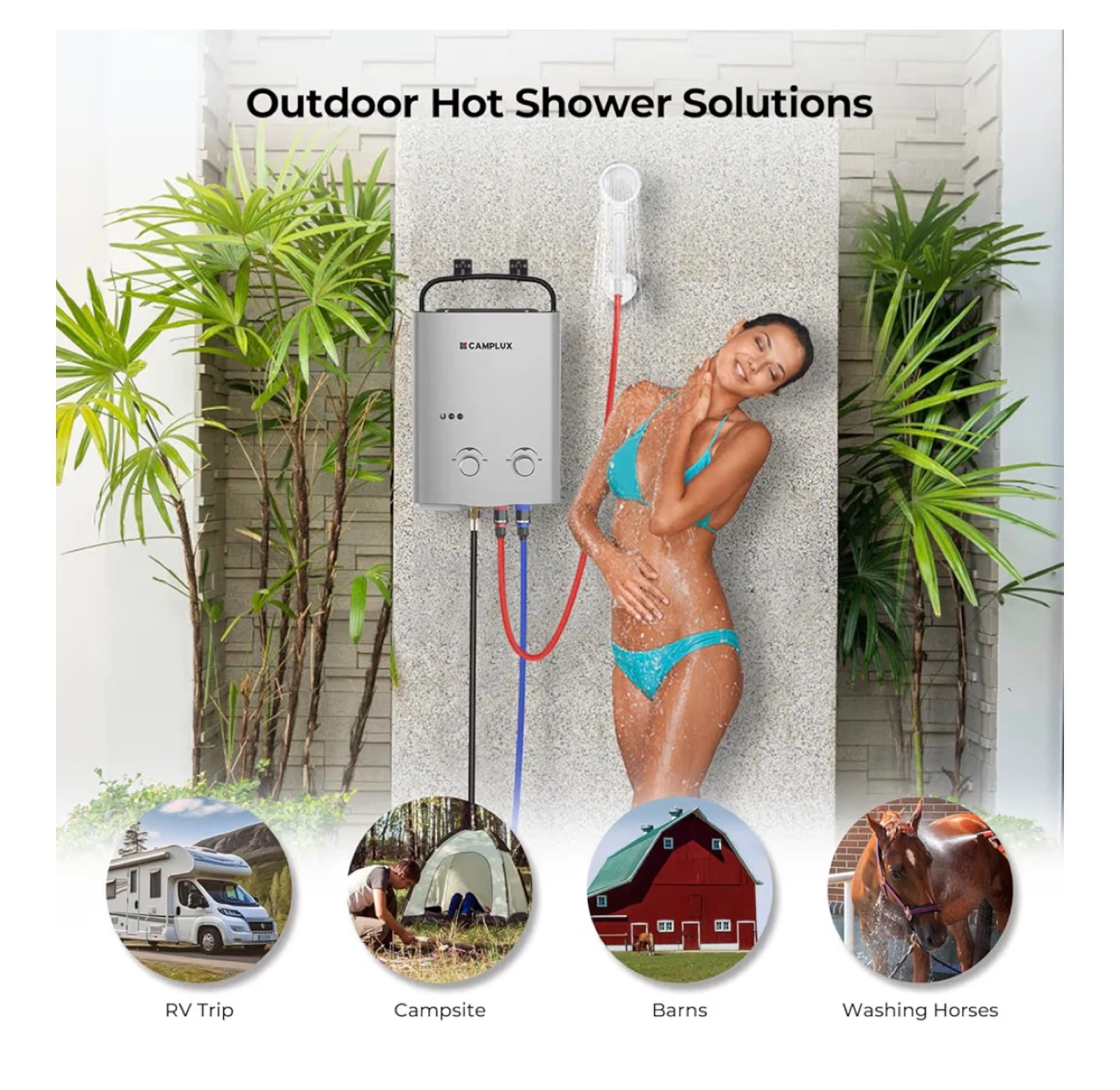 Camplux 5L 1.32 GPM Outdoor Portable Tankless Water Heater - photo 5