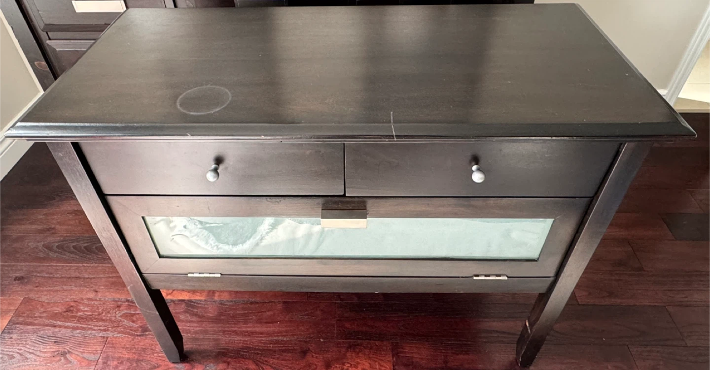 Genuine Wood/Glass Cabinet