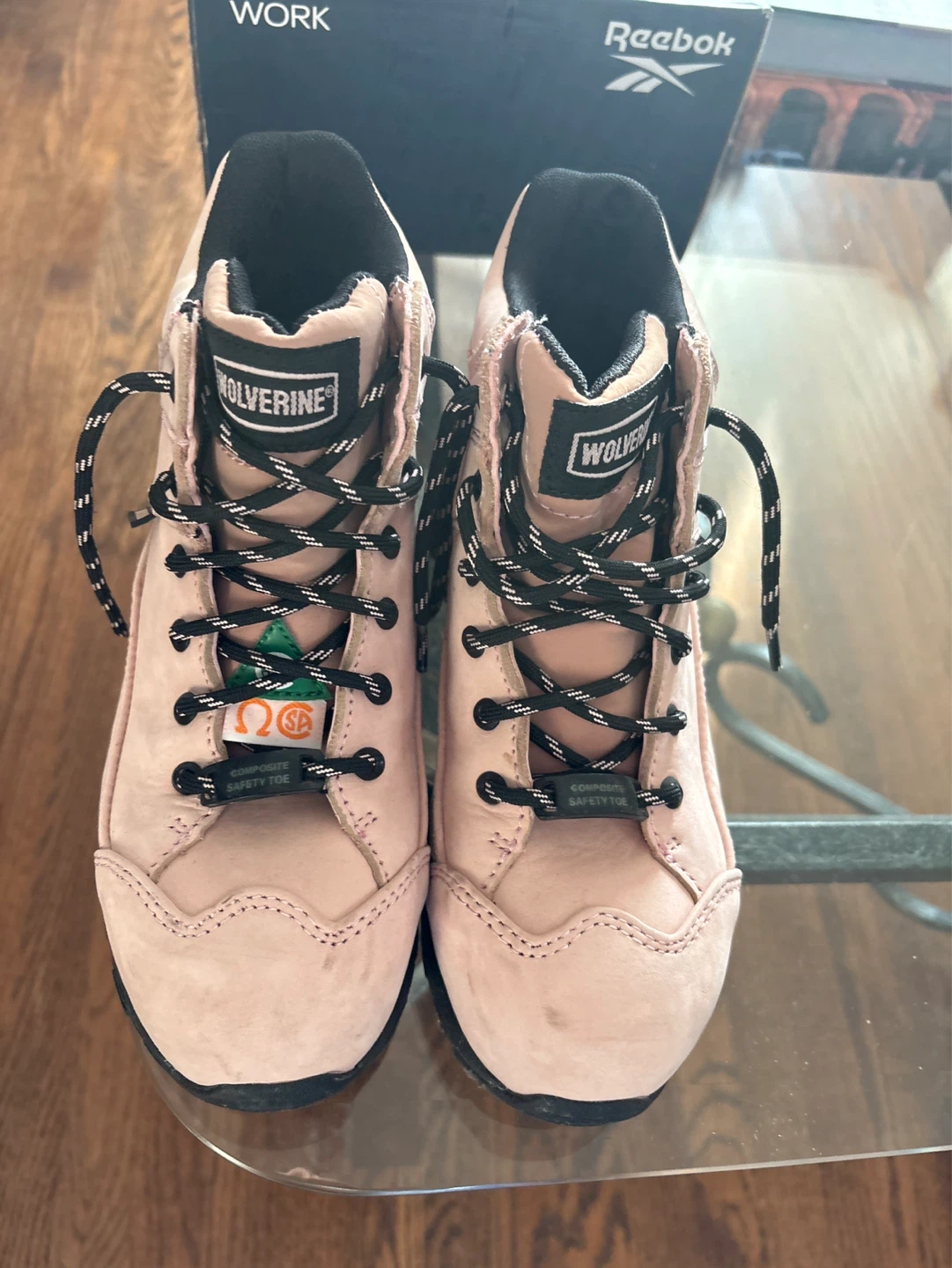 Wolverine Women's Pink Composite Safety Toe Work Boots Size 5.5