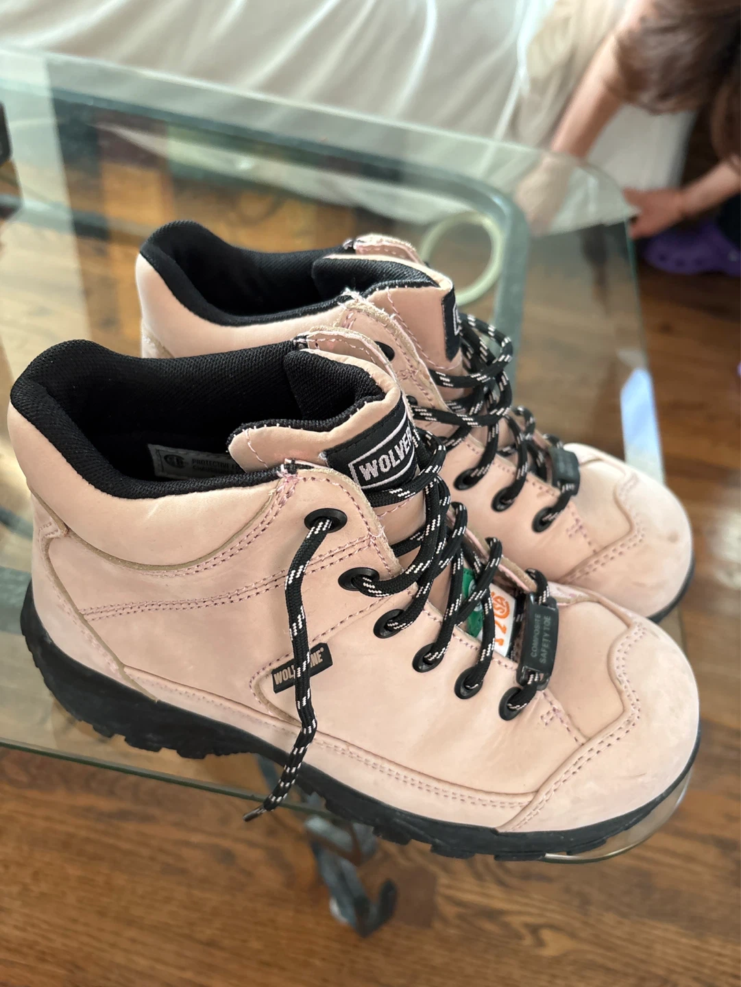 Wolverine Women's Pink Composite Safety Toe Work Boots Size 5.5 - photo 2
