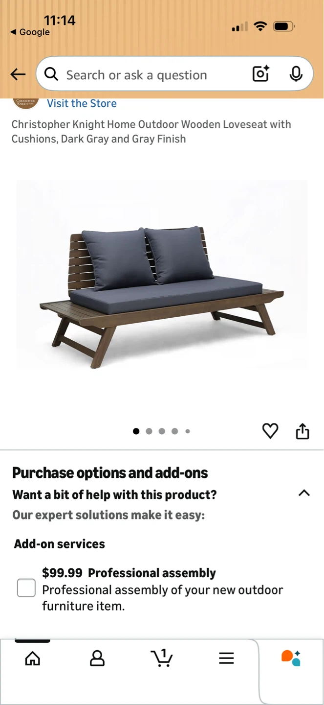 Christopher Knight Home Outdoor Wooden Loveseat with Cushions - photo 3