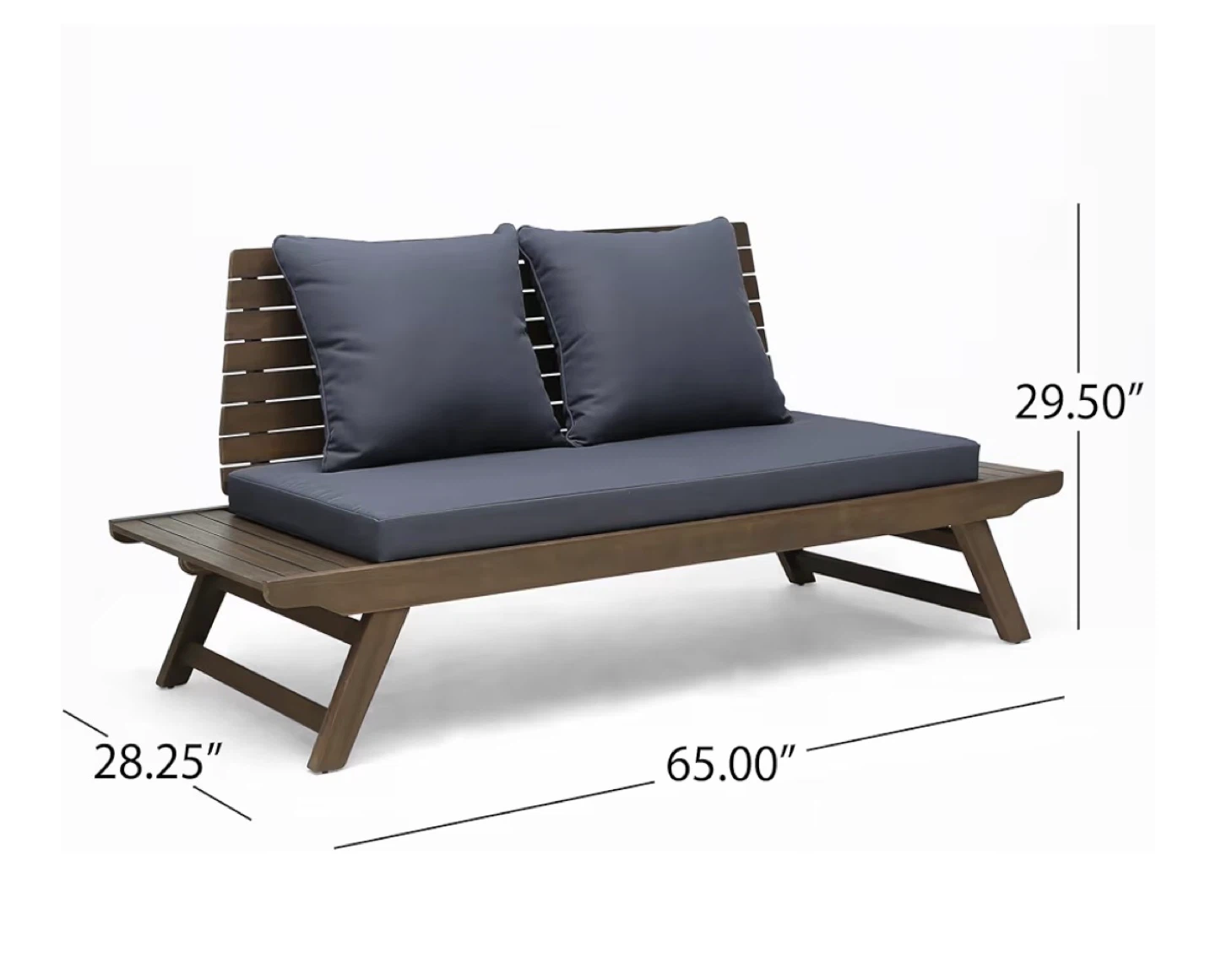 Christopher Knight Home Outdoor Wooden Loveseat with Cushions - photo 2