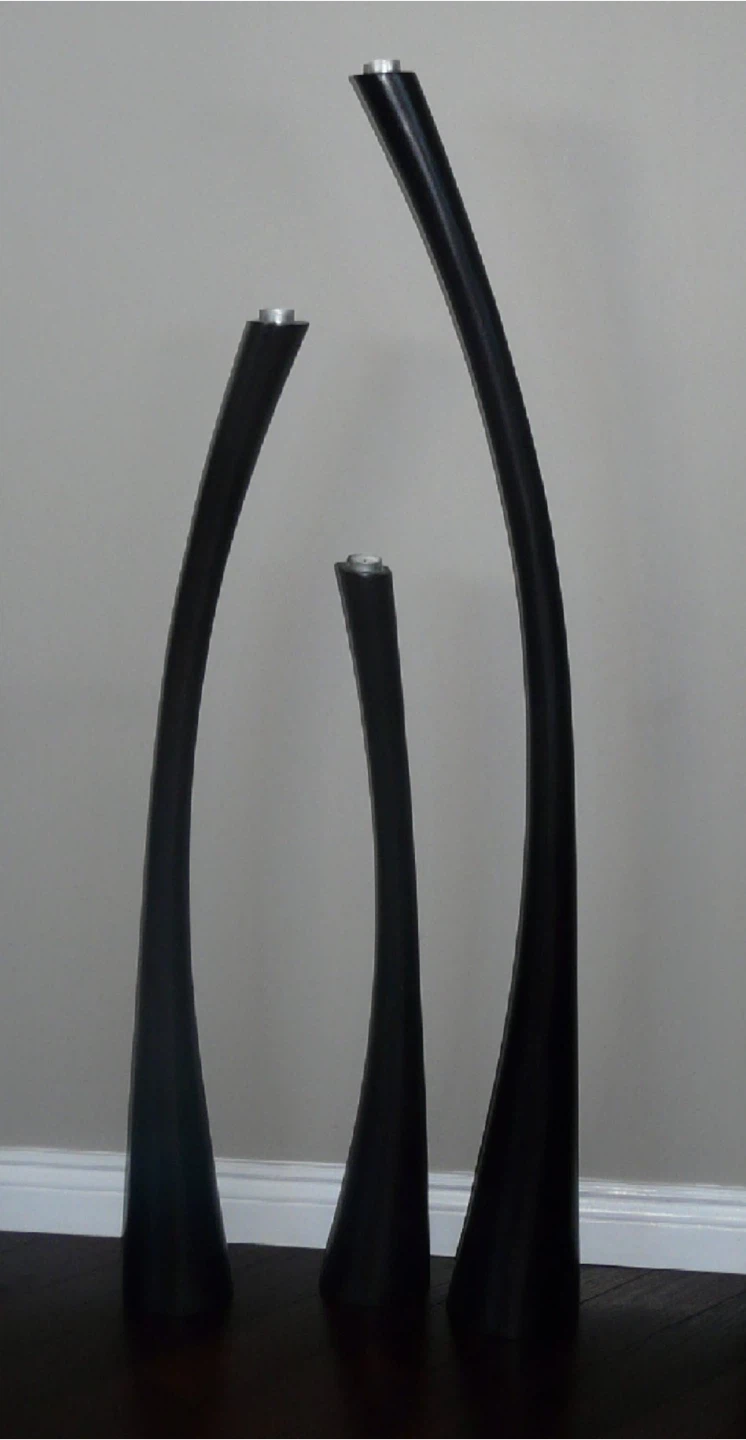 Tall Wood Candle Holders