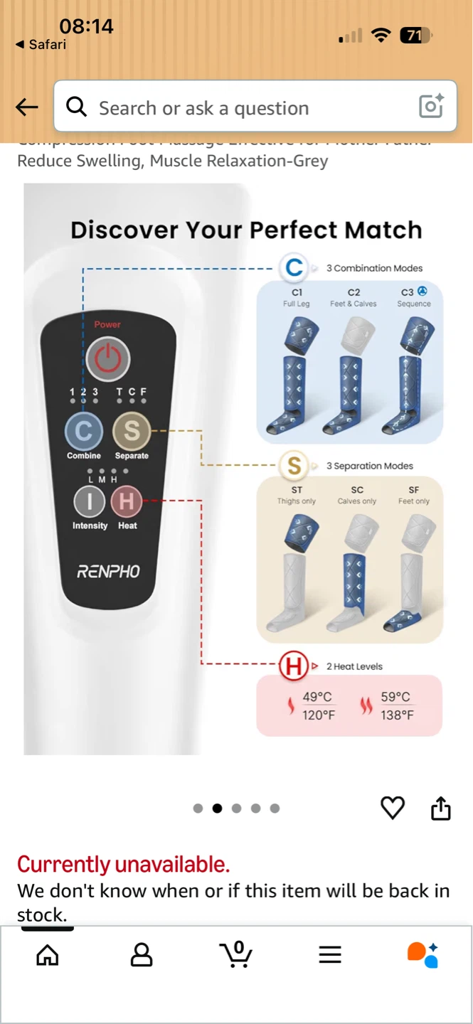 RENPHO Leg Massager with Heat - photo 2