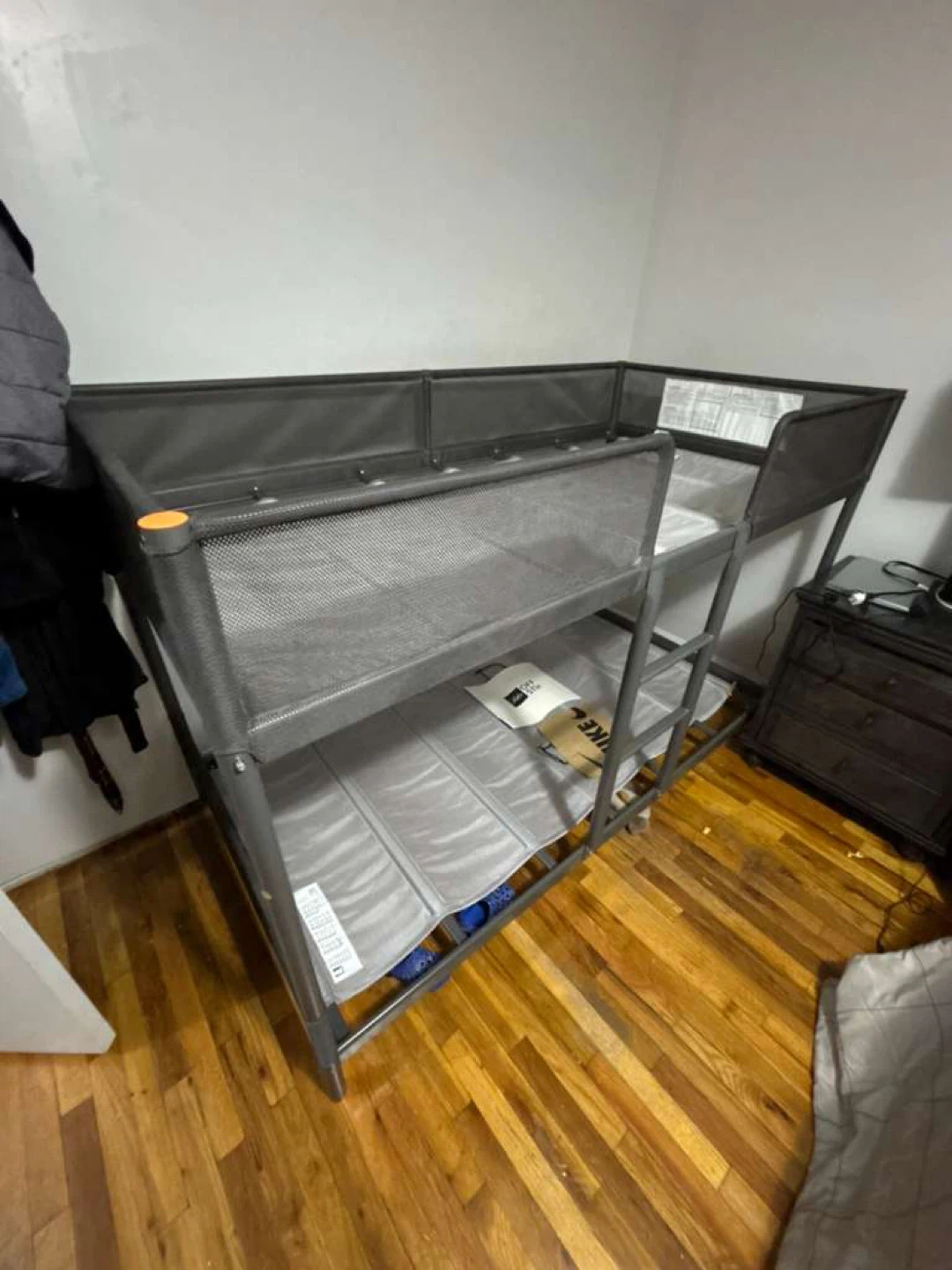 Gray Metal Twin Bunk Bed Frame
