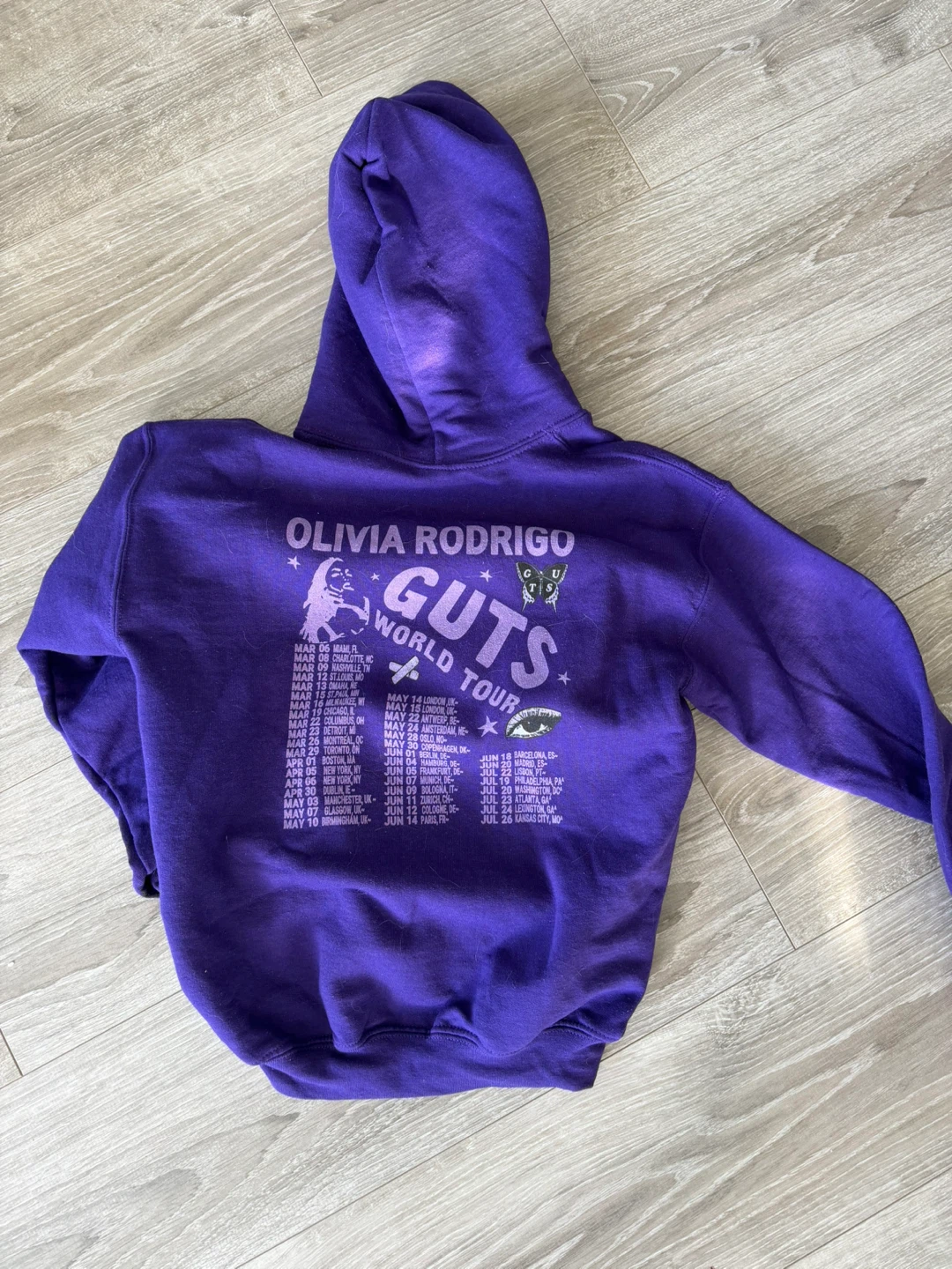 Olivia Rodrigo GUTS World Tour Purple Hoodie - photo 4