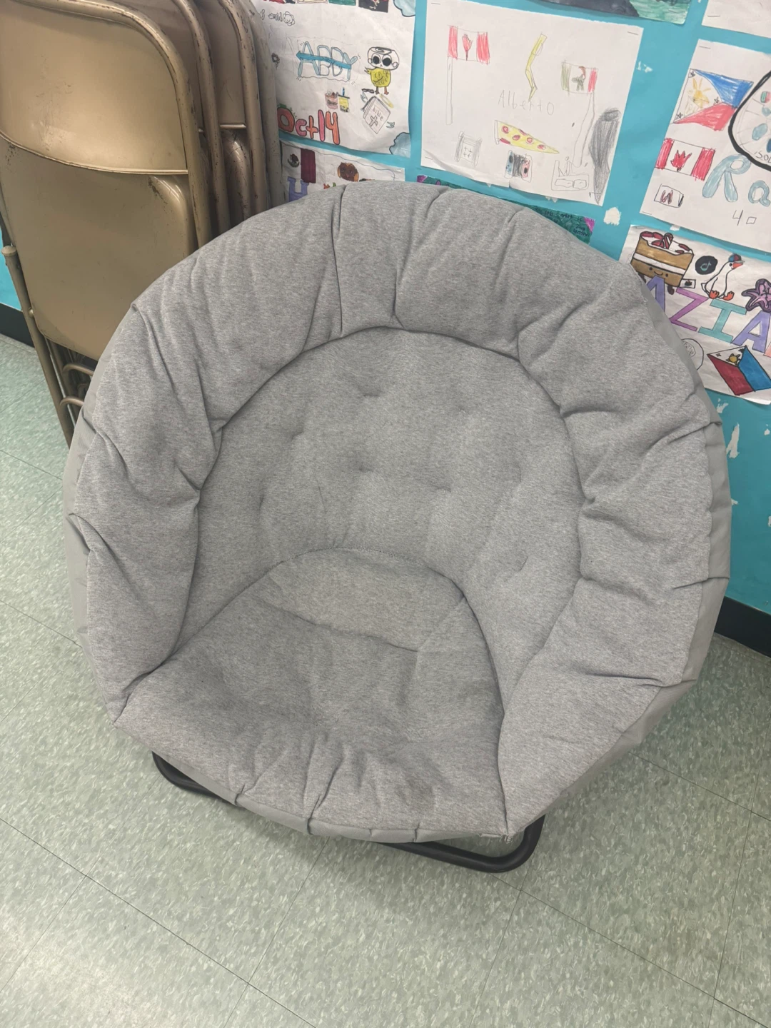 Grey Saucer Chair