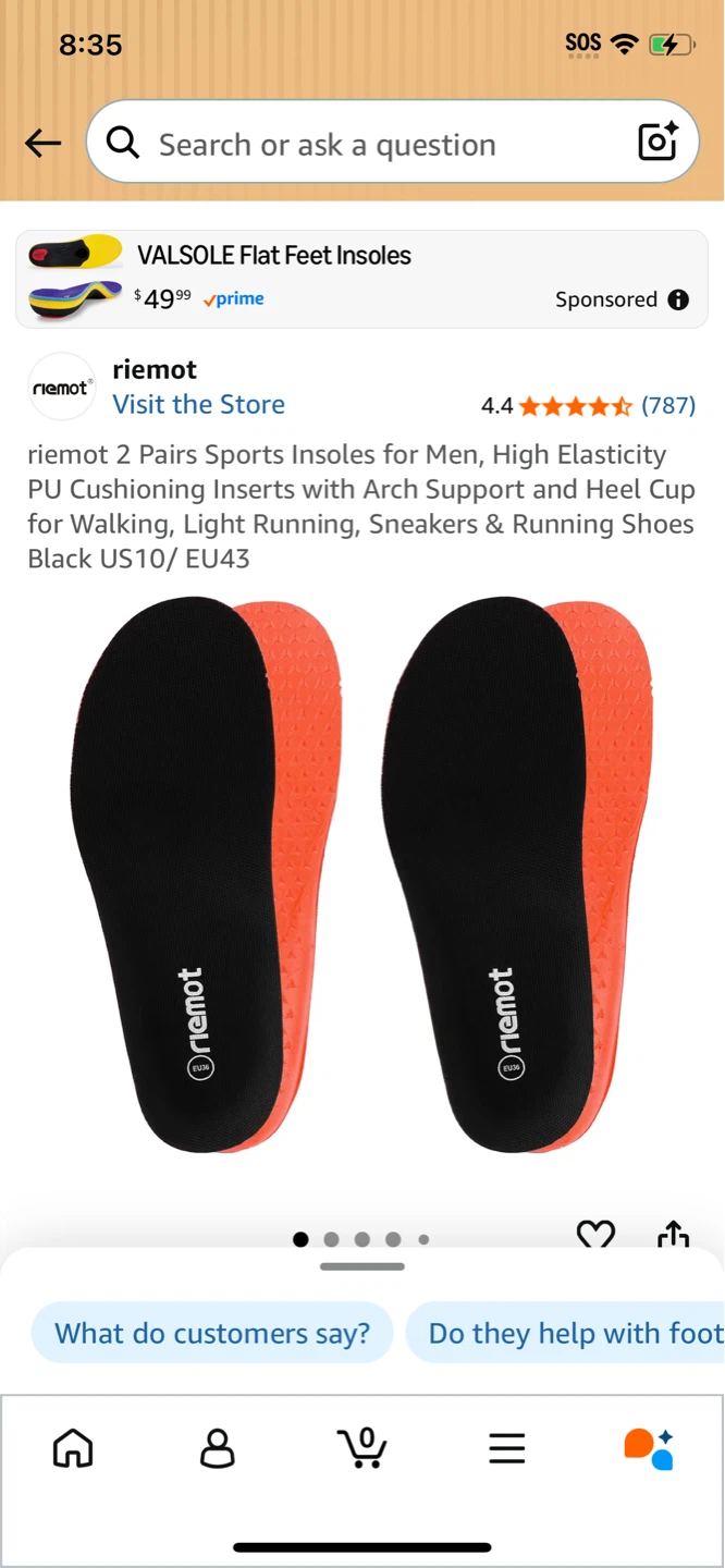 New- Men Sports Insoles - EU 41