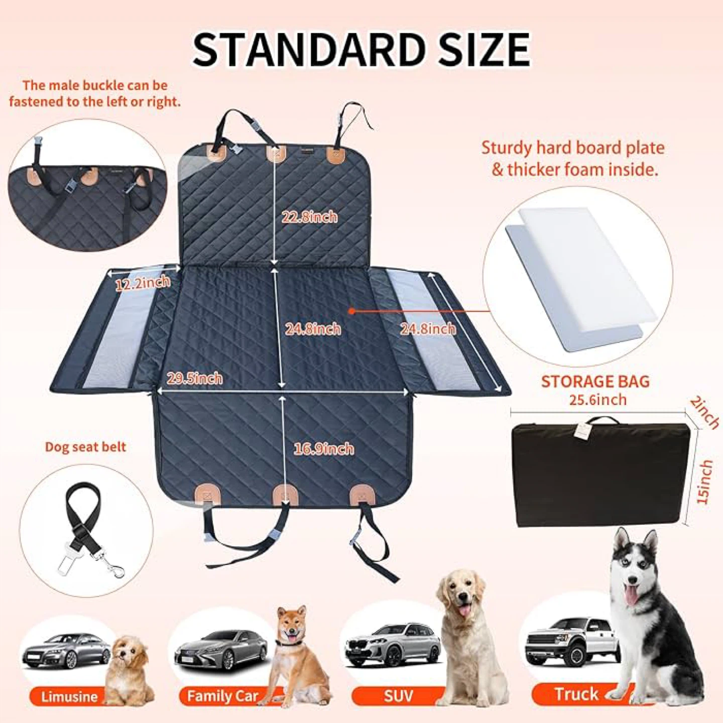 Paw Jamboree Dog car seat Backseat Dog Cover - photo 4