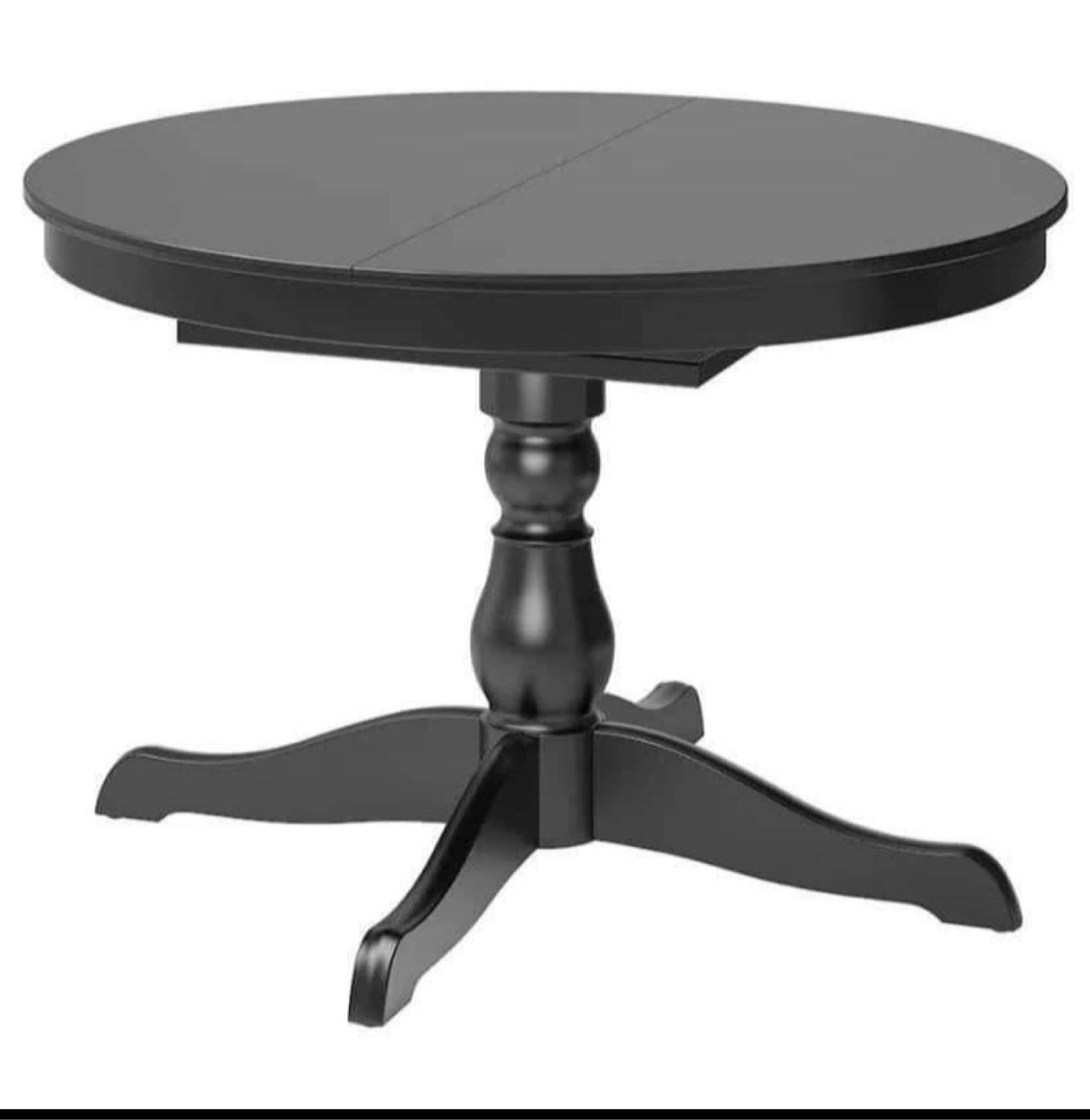 Black Round Extendable Dining Table