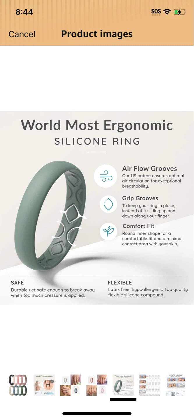 Brand New-HUNDFIT Silicone Rings (Set of 8) - photo 3