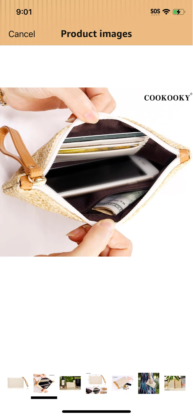 New-Straw Clutch Purses for Women Beach Wristlet Wallet Small  ! - photo 4