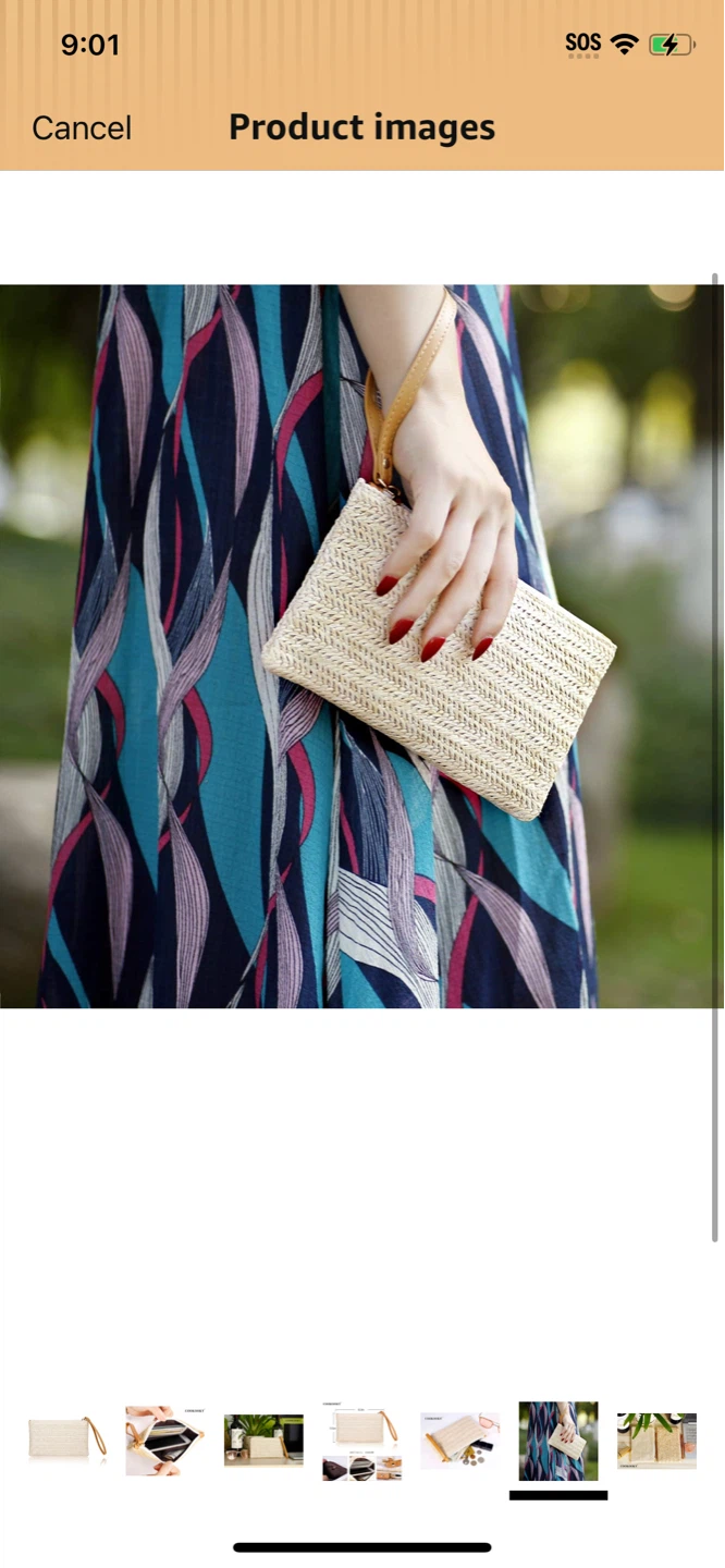 New-Straw Clutch Purses for Women Beach Wristlet Wallet Small  !