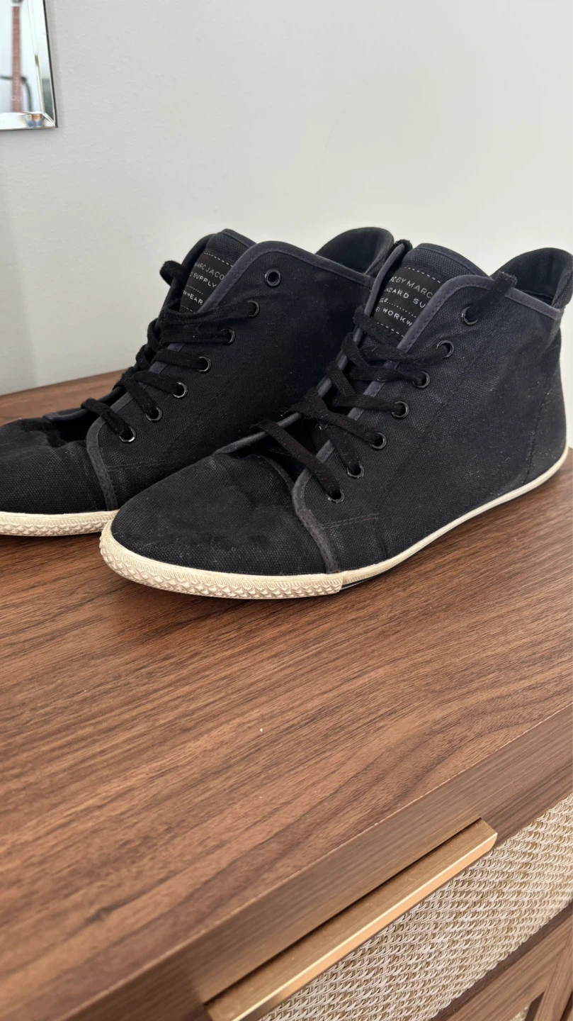 Marc by Marc Jacobs Black Canvas High-Top Sneakers