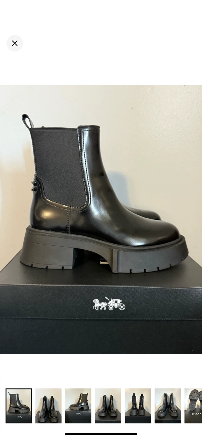 COACH Leah Platform Chelsea Boots Women’s Size 7 – BRAND NEW