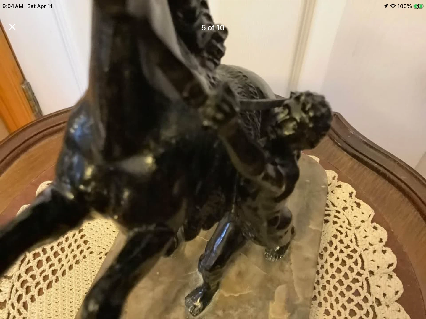 Victorian Spelter Marly Horse & Groom Sculpture - photo 5