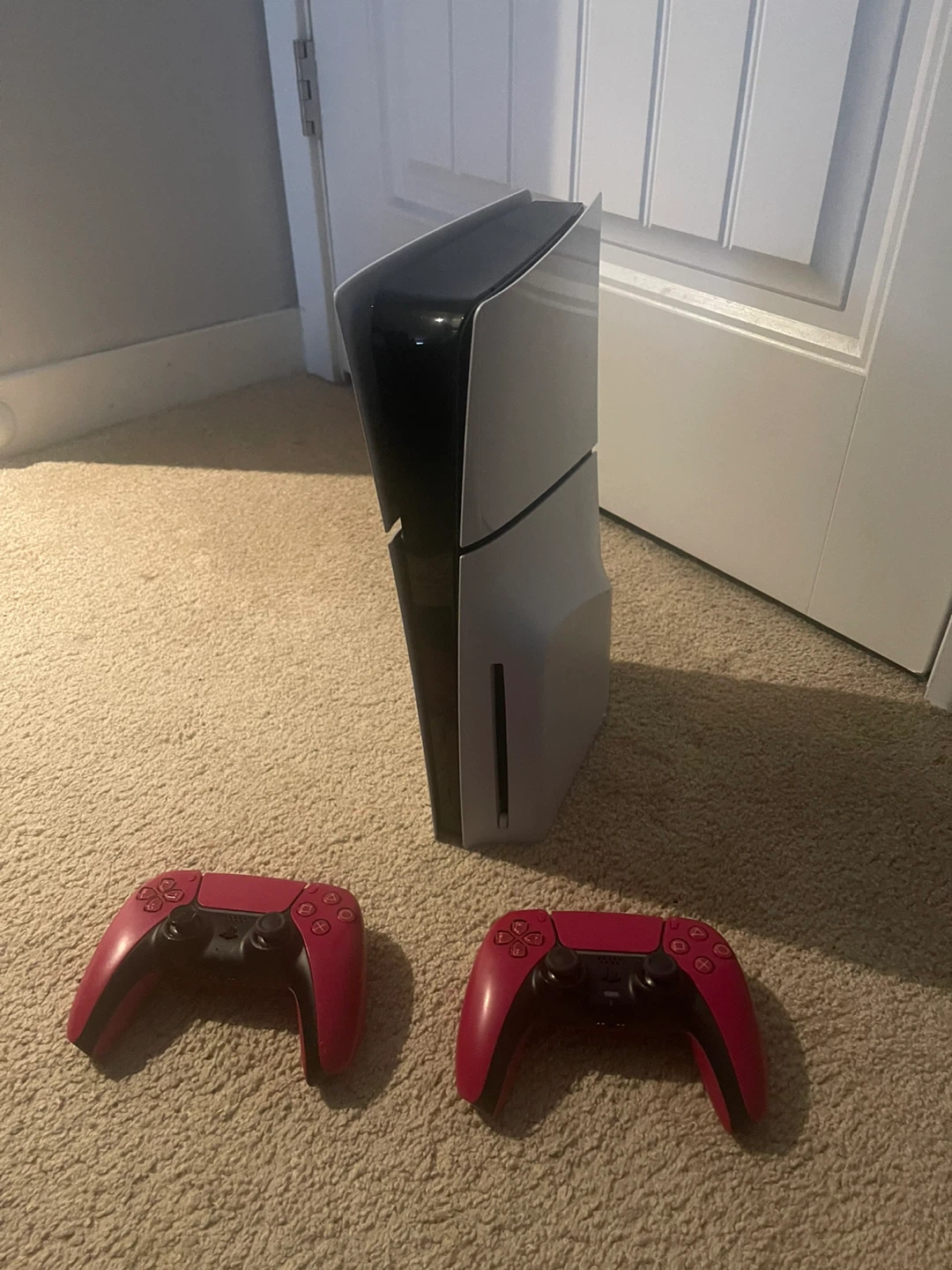 Sony PlayStation 5 Console with Two Red Controllers - photo 2
