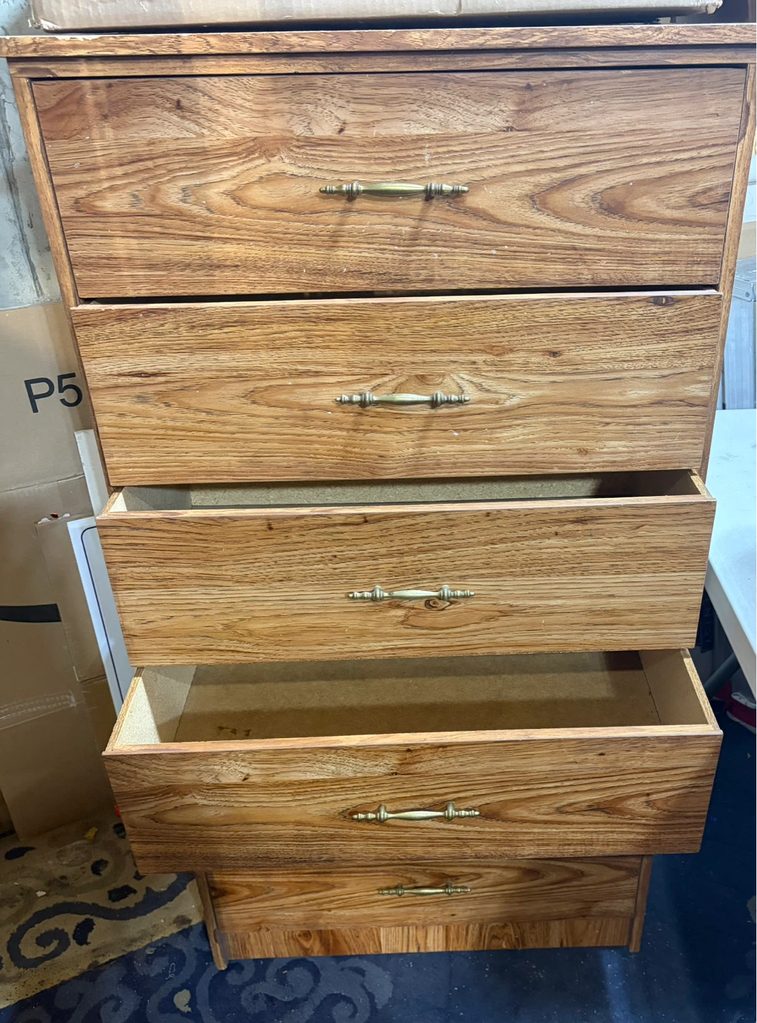 Wooden Dresser with 6 Drawers