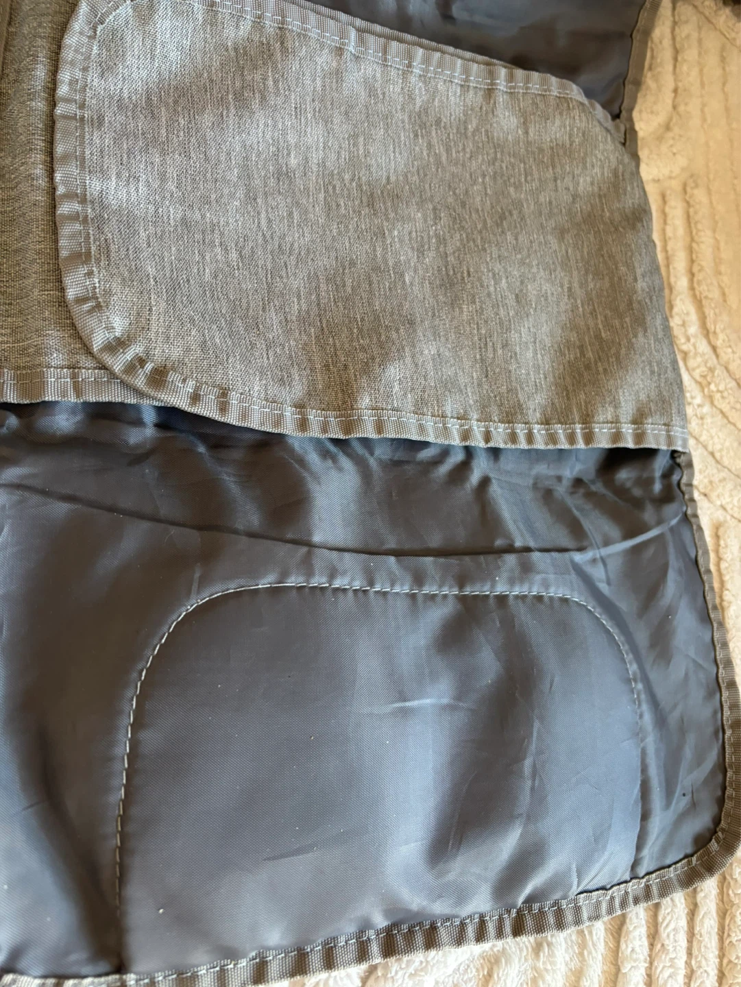 Baby changing pad - Grey Zippered Pouch with Strap - photo 2