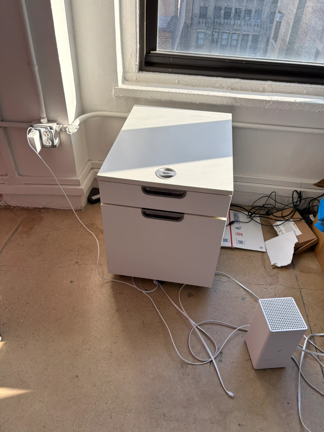 White 2-Drawer Filing Cabinet