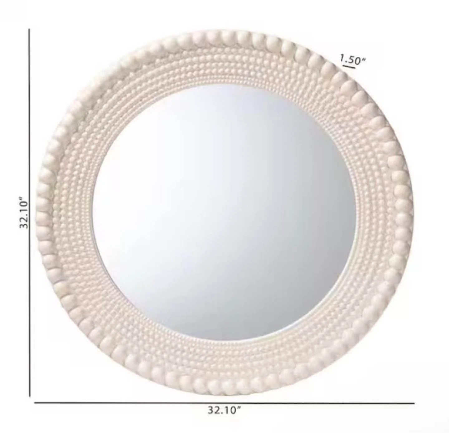 New Round Boho Beaded Accent Mirror - photo 3