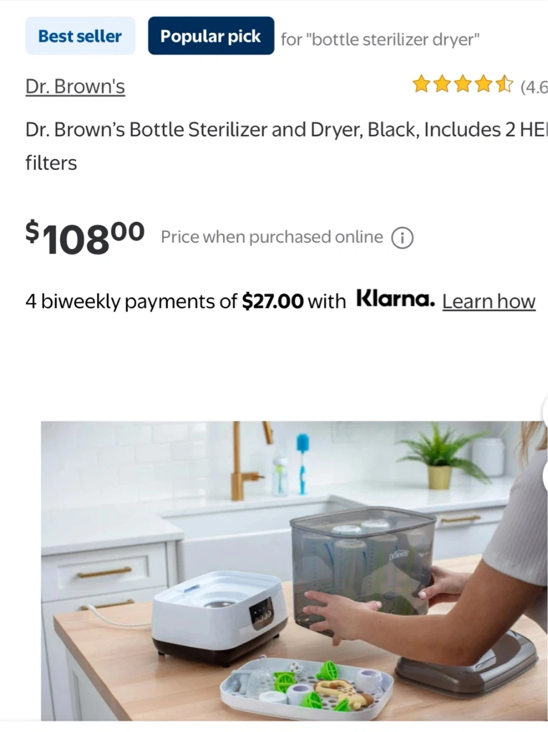 Dr. Brown's Bottle Sterilizer and Dryer - Black - photo 3