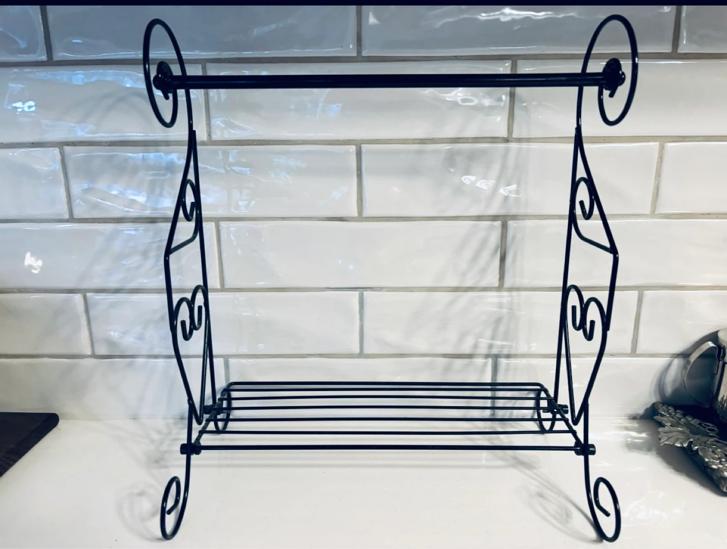 Black Metal Countertop Kitchen Organizer Stand - photo 2